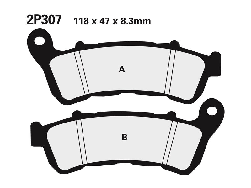 Pastilhas de travão de metal sinterizado NISSIN Street /Off-Road - 2P-307ST 2P-307ST 