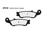 NISSIN Street /Off-Road Sintered Metal Brake pads - 2P-318ST 2P-318ST