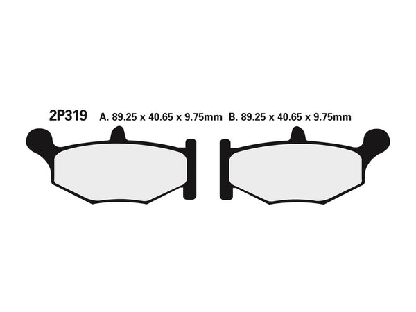 PADs de freio semi-metálicas da rua Nissin-319ns 2p-319ns