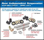 All Balls Kit de suspensão traseira independente Polaris Sportsman 300/400 HO 4x4 50-1057