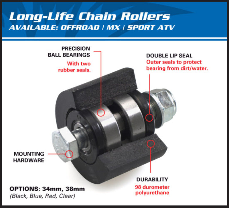 All Balls Rolo de corrente superior/inferior preto kawasaki kx65/85/100 79-5012