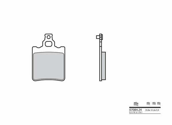 Brembo Genuine Carbon Ceramic Breai Pachots - 0708424 0708424