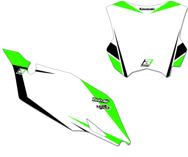 Adesivos de placa gráfica Blackbird Kawasaki KX250F 6409N