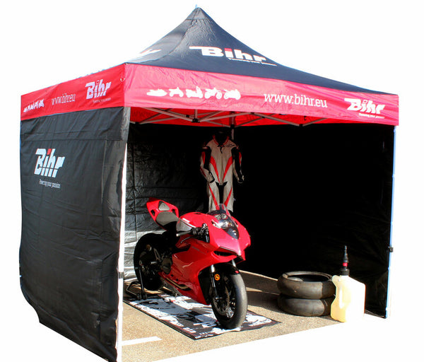 Bihr Home Track Race Tent 3x3m com 3 painéis laterais removíveis 3x3-IVW
