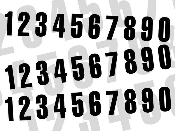 Blackbird Race Numbers Kit 0 a 9 160x75mm preto 5048/20bihrkit
