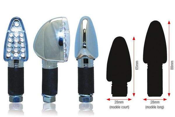 Bihr Triangle LED Piscans - CHROME | Universal 01-070SCH (PAR)