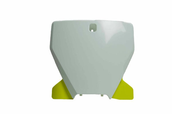 Placa de número frontal RACETECH Branco/Amarelo Husqvarna TC/FC R-TBHSQBNGQ19