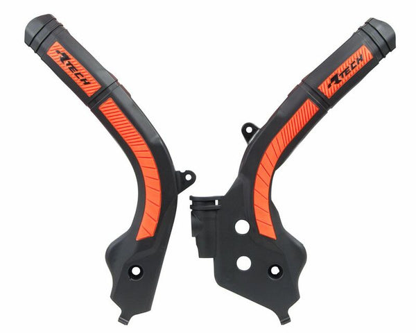 Guarda de quadro bi-material racetech preto/laranja r-prttmnrar1