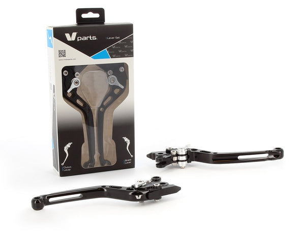 V PARTES PARTES PADRÃO DE FELIDADE DE FIXO FIXO PADRÃO DE 175MM CNC Black/Aluminium com adaptadores por par Suzuki LV-SL (L18-R18)