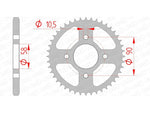 AFAM Steel Standard Rear Sprock 10236 - 428