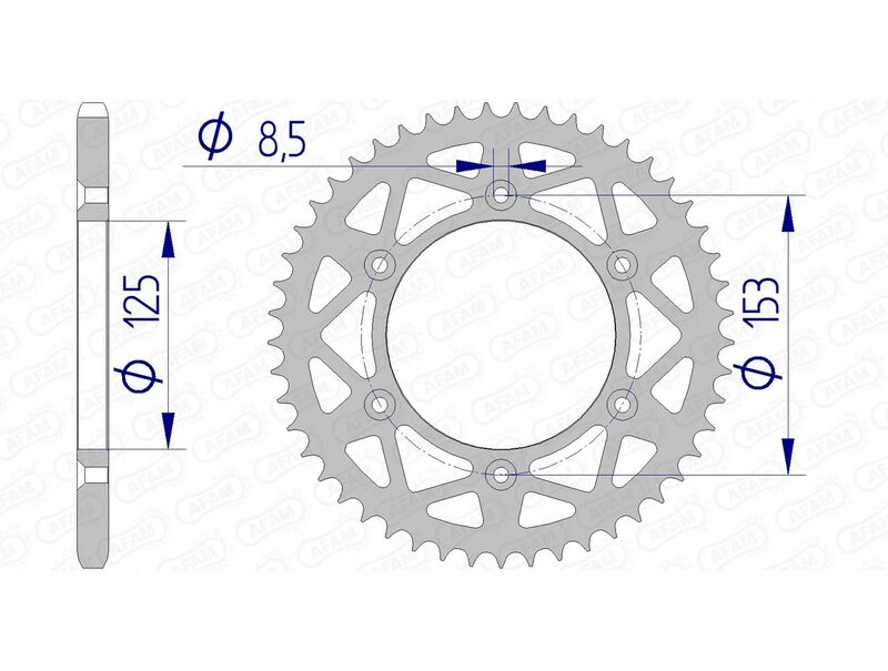 Afam Aluminium Ultra -Llight traseiro SPROPET 11212 - 520