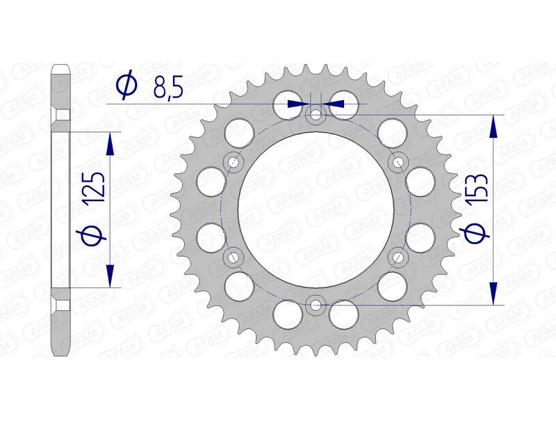 Afam Aluminium Ultra -Llight traseiro SPROPET 11212 - 520