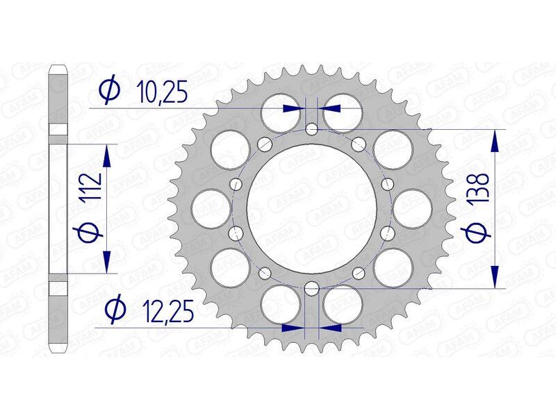 AFAM ALUMINUM ULTRA -LIGHT REAR SPROPET 11509 - 520