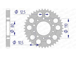 Afam Aluminium Ultra -Llight traseiro SPROPET 11605 - 530