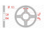 AFAM Steel Standard bakdrev 12224 - 428 för Yamaha TT-R 125. Hållbart ståldrev med exakta mått: 80 mm bultcirkel, 10,5 mm håldiameter.