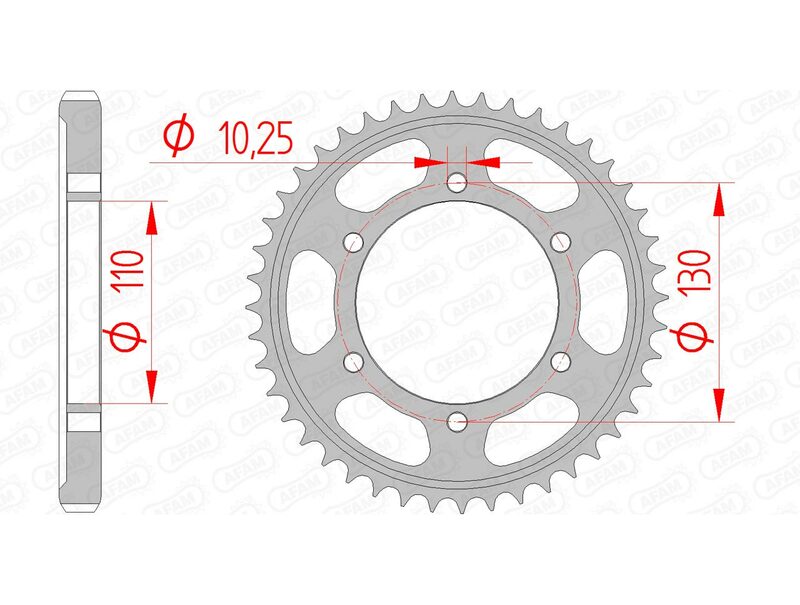 Afam Steel Standard traseiro falado 12813 - 530