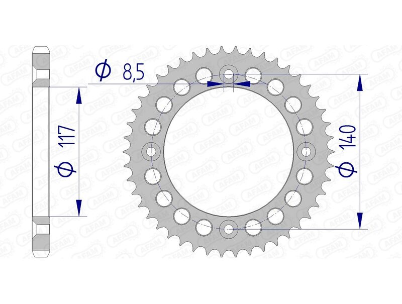 Afam Alumínio Ultra -Light Hard Anodivy Sprourtet 13108 - 428