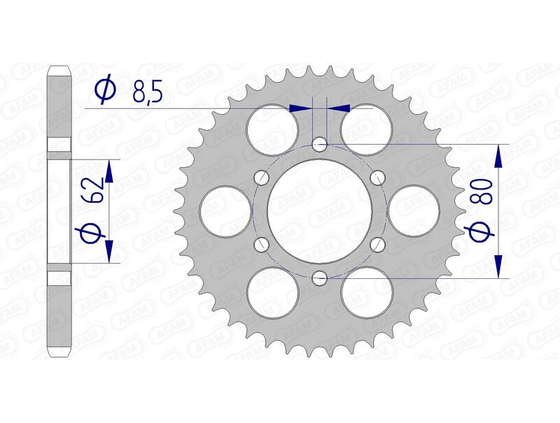 Afam alumínio Ultra -Light Hard Anodived Sprorrefet 13208 - 428