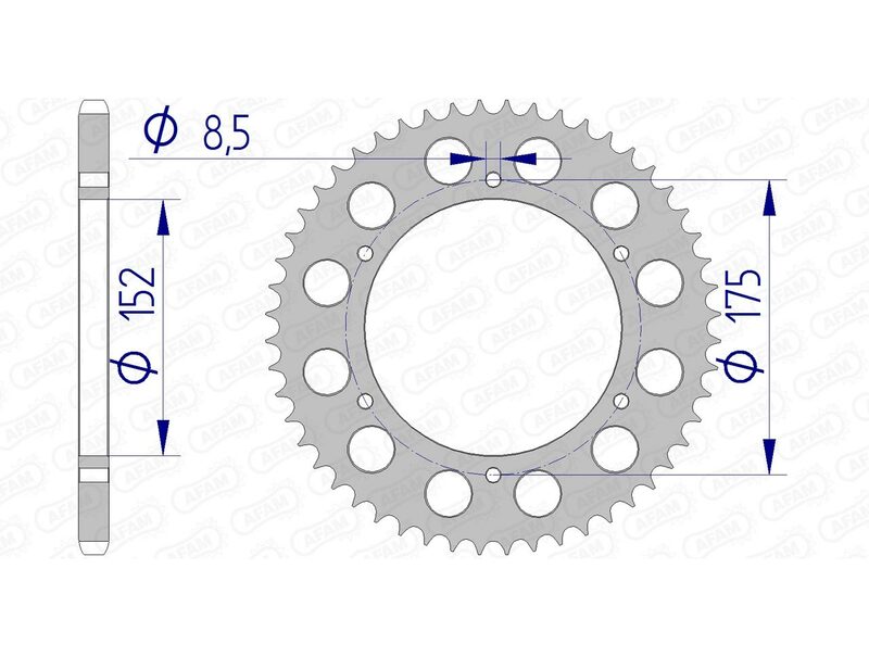 Afam Alumínio Ultra -Light Hard Anodivy Sprourset 13301 - 520