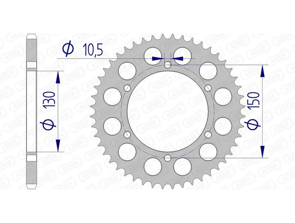 AFAM alumínio traseiro Sprocket 13604 - 520 13604-48