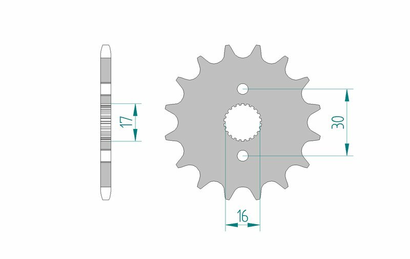 Afam Steel Auto -Cleaning Front Sprock 20105 - 520