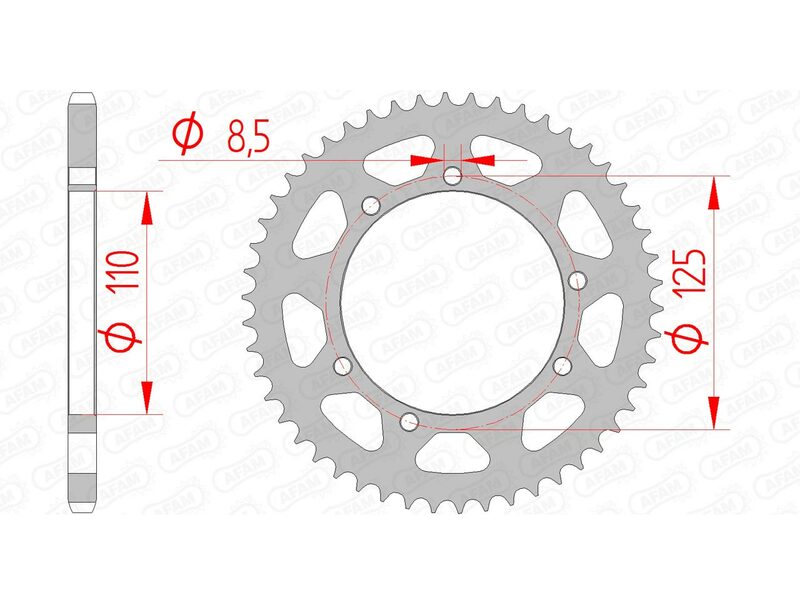 AFAM STEIL STAIL Sprock traseiro 14109 - 420