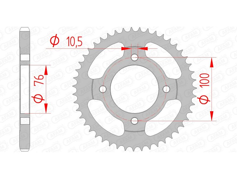 AFAM STEIL STAIL Sprock 14208 - 428