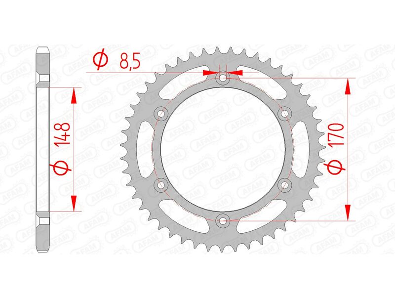 AFAM STEIL STAIL Sprock traseiro 14501 - 520