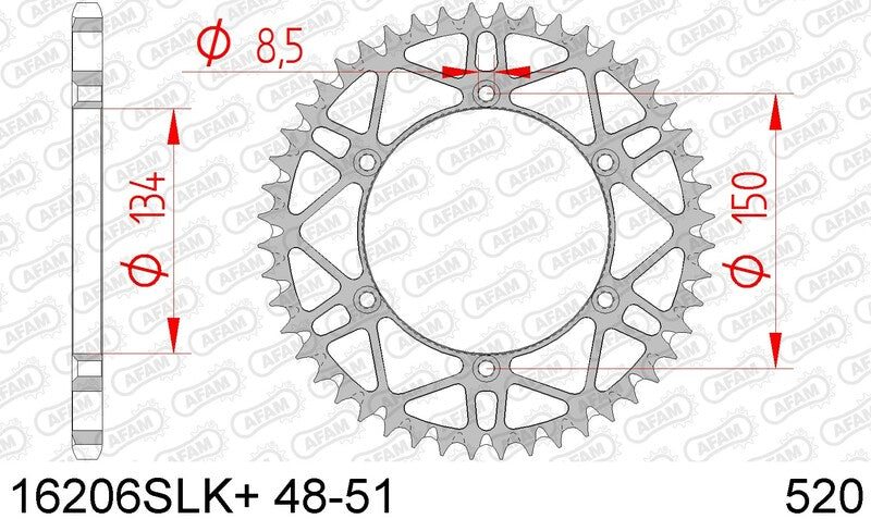 Afam Steel Auto -lamentar as salto traseiras 16206 - 520