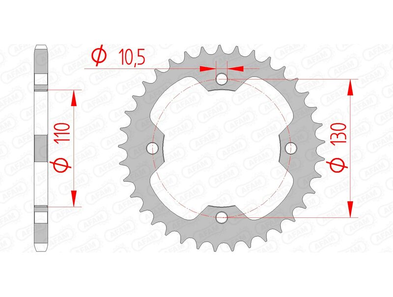 AFAM STEIL STAIL Sprock traseiro 16406 - 520