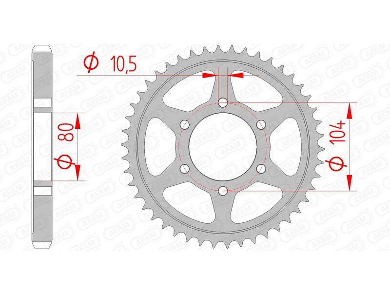 AFAM STEIL STAIL SPROCK 16604 - 530