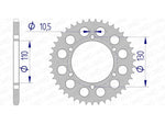 AFAM Alumínio traseiro Sprocket 17500520