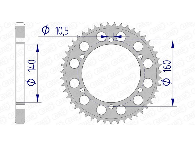 AFAM Alumínio traseiro Sprocket 17701530