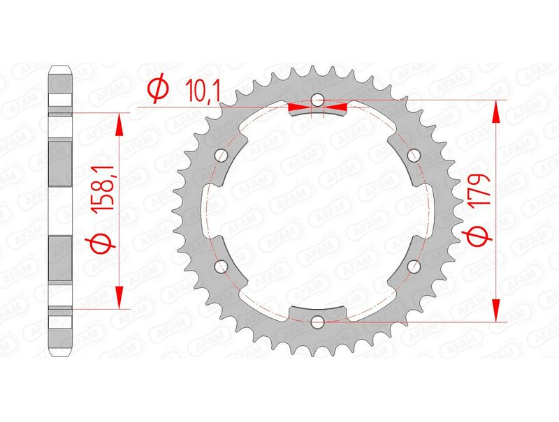 AFAM Steel Standard Rear Sprock 35804 - 525