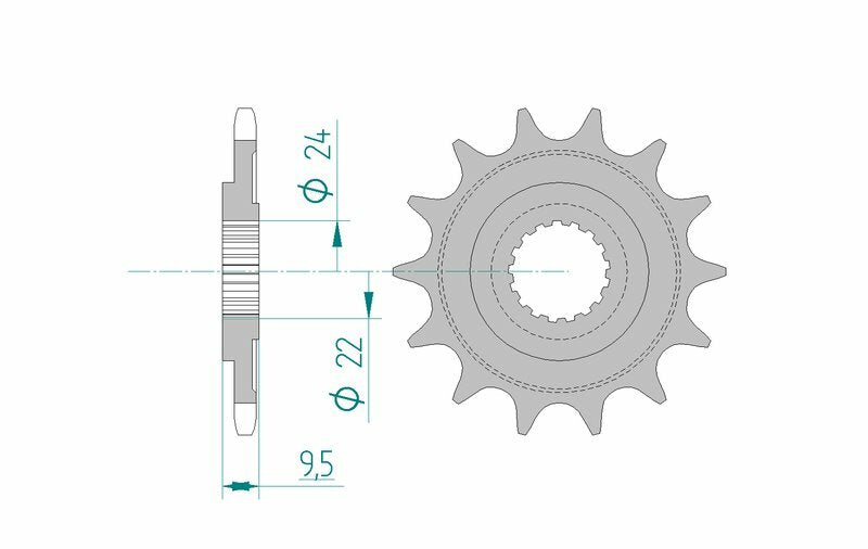 Afam Steel Auto -Cleaning Front Sprock 20311 - 520