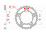 Sprock traseiro padrão de aço Afam 86603 - 530