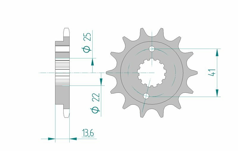 AFAM Steel Standard Front Sprock 20608 - 520