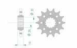 AFAM Steel Standard Framdrev 20615 - 525 i stål med 17 tänder. Teknisk ritning visar dimensioner och spline-detaljer för exakt passform.