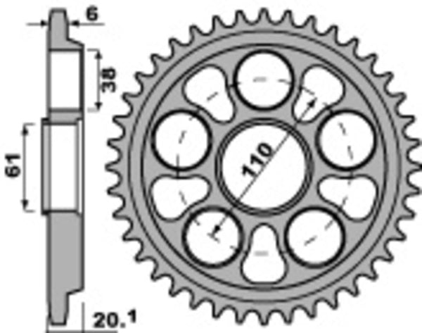 PBR Ultra -Llight Aluminium Hard Anodized Trow Sprock 4420 - 520 4420 41 LD