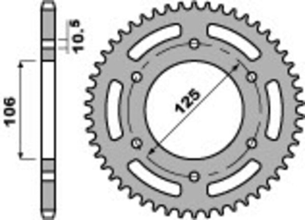 PBR Ultra -Llight Aluminium Hard Anodized Trow Sprock 4530 - 520 4530 48 LD