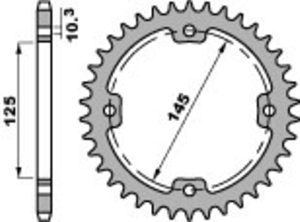PRAT STANDARD C45 STAPOKET traseiro de aço 4588 - 520 4588 37 C45