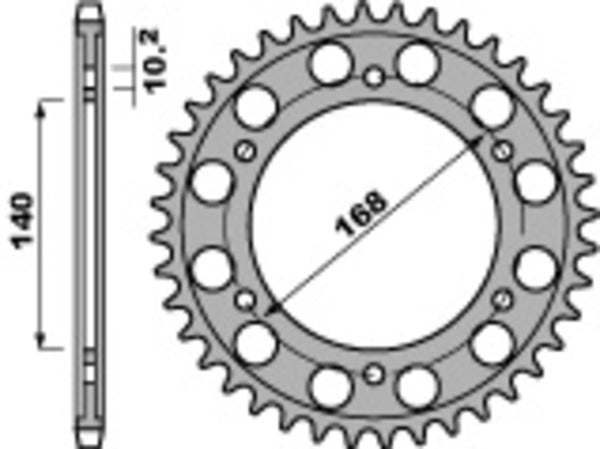 PRAT STANDARD C45 STAPOKET traseiro de aço 4613 - 525 4613 42 C45