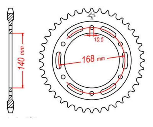 JT Sprock's Steel Standard Rear Sprock 3 - 525 JTR3.42
