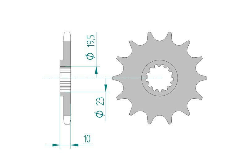 Afam Steel Auto -Cleaning Front Sprock 22303 - 520