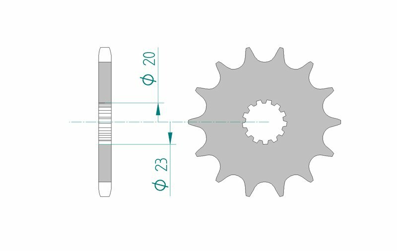 AFAM Steel Standard Front Sprock 22404 - 525