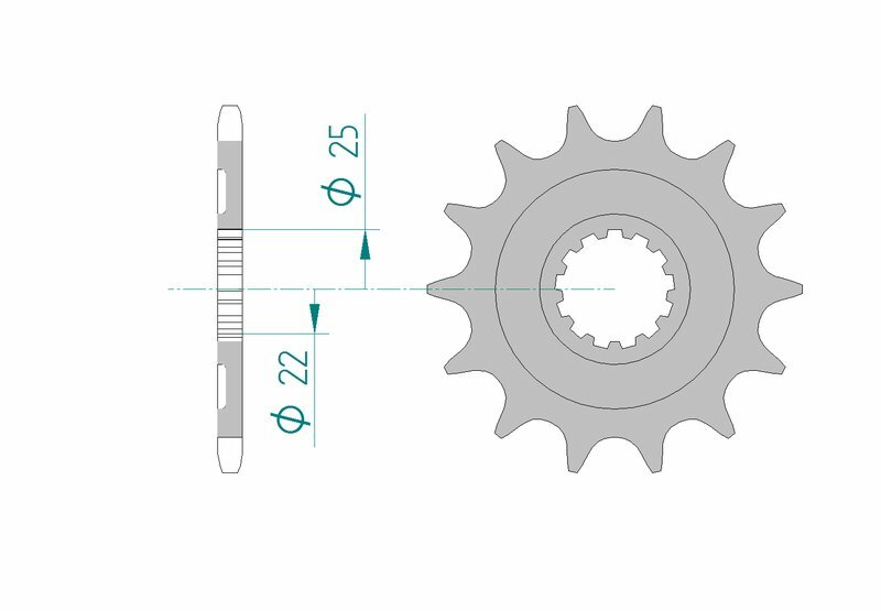 Afam Steel Auto -Cleaning Front Sprock 27502 - 520