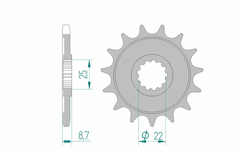 AFAM Steel Standard Front Sprock 28405 - 525