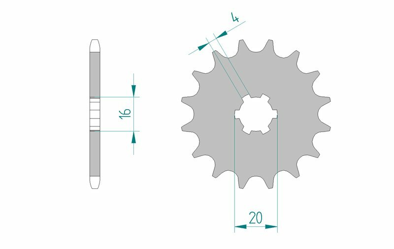 Afam Steel Auto -Cleaning Front Sprock 30100 - 420