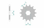 AFAM Steel Self-Cleaning Front Sprocket 30300 - 520 