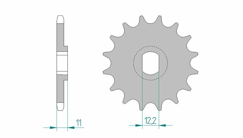 AFAM Steel Standard Front Sprock 55201 - 428